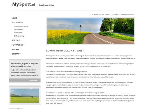 Simpel website ontwerp