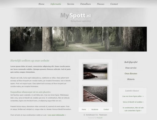 Rustig website ontwerp