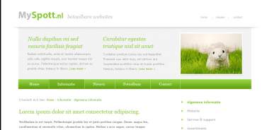 Groen website ontwerp